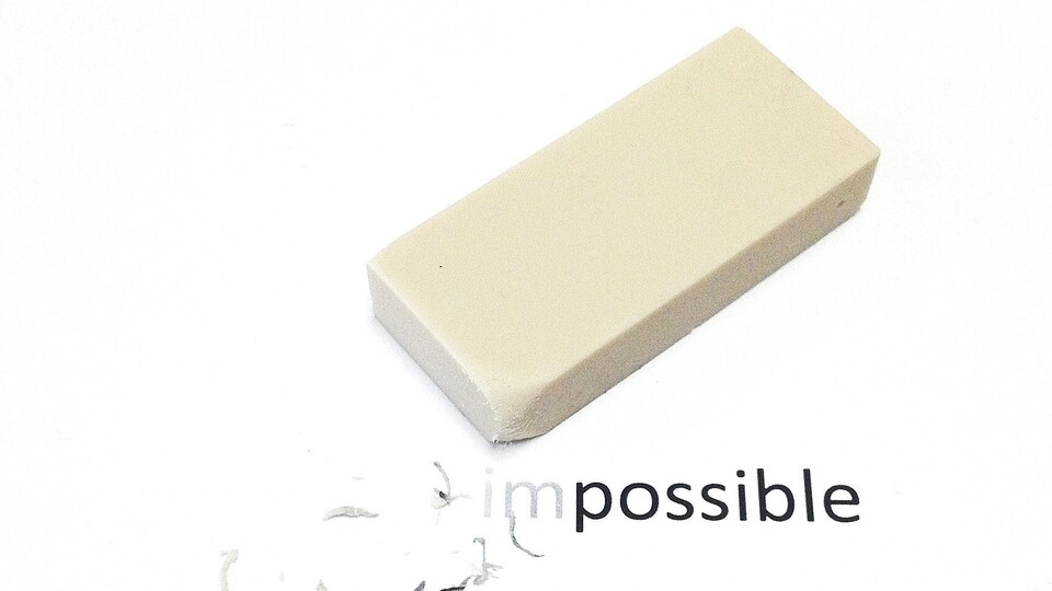 der Schmutz wird einfach wegradiert