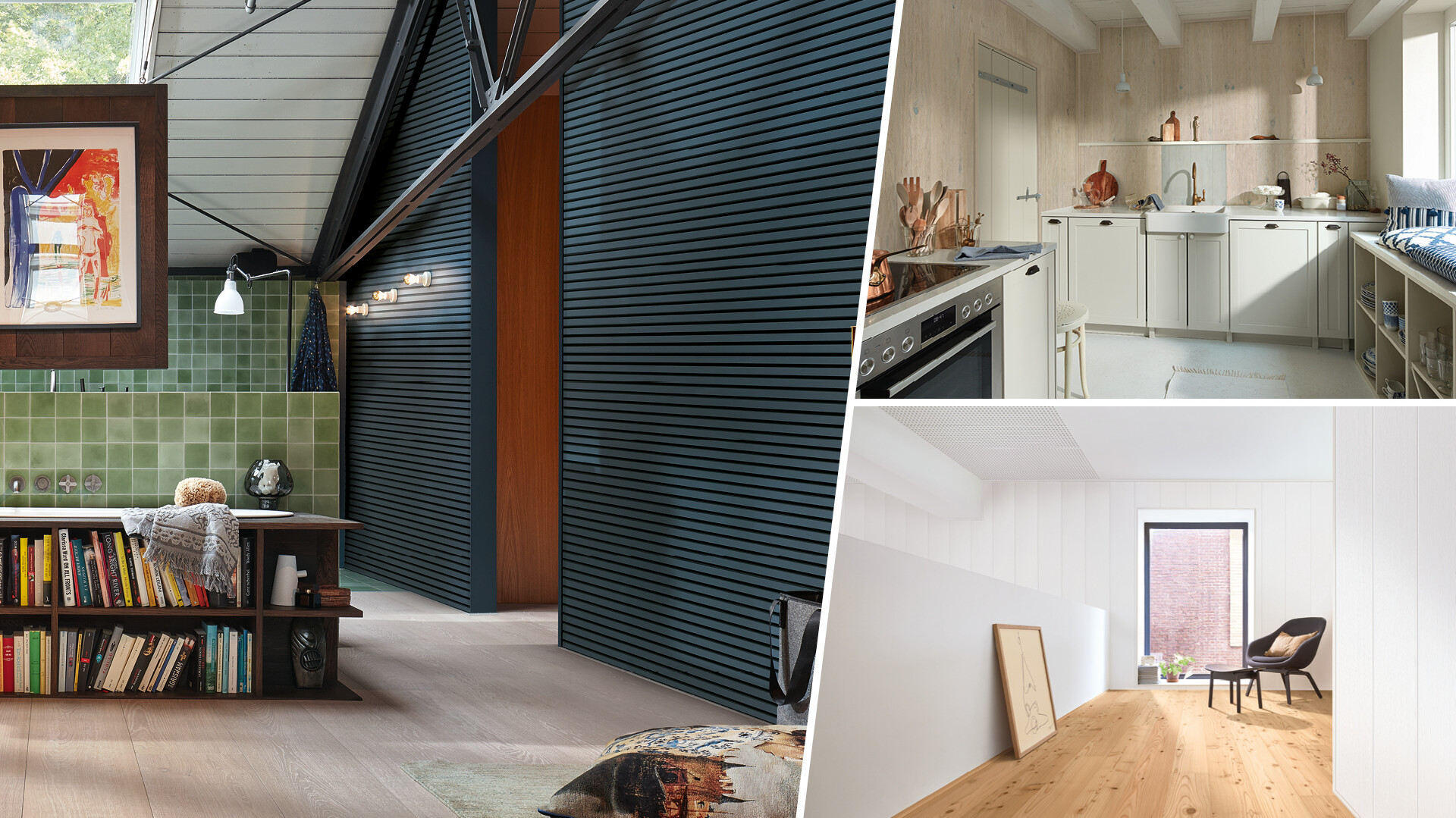 Panelen voor eenvoudige en fraaie wandbekleding en plafondvormgeving