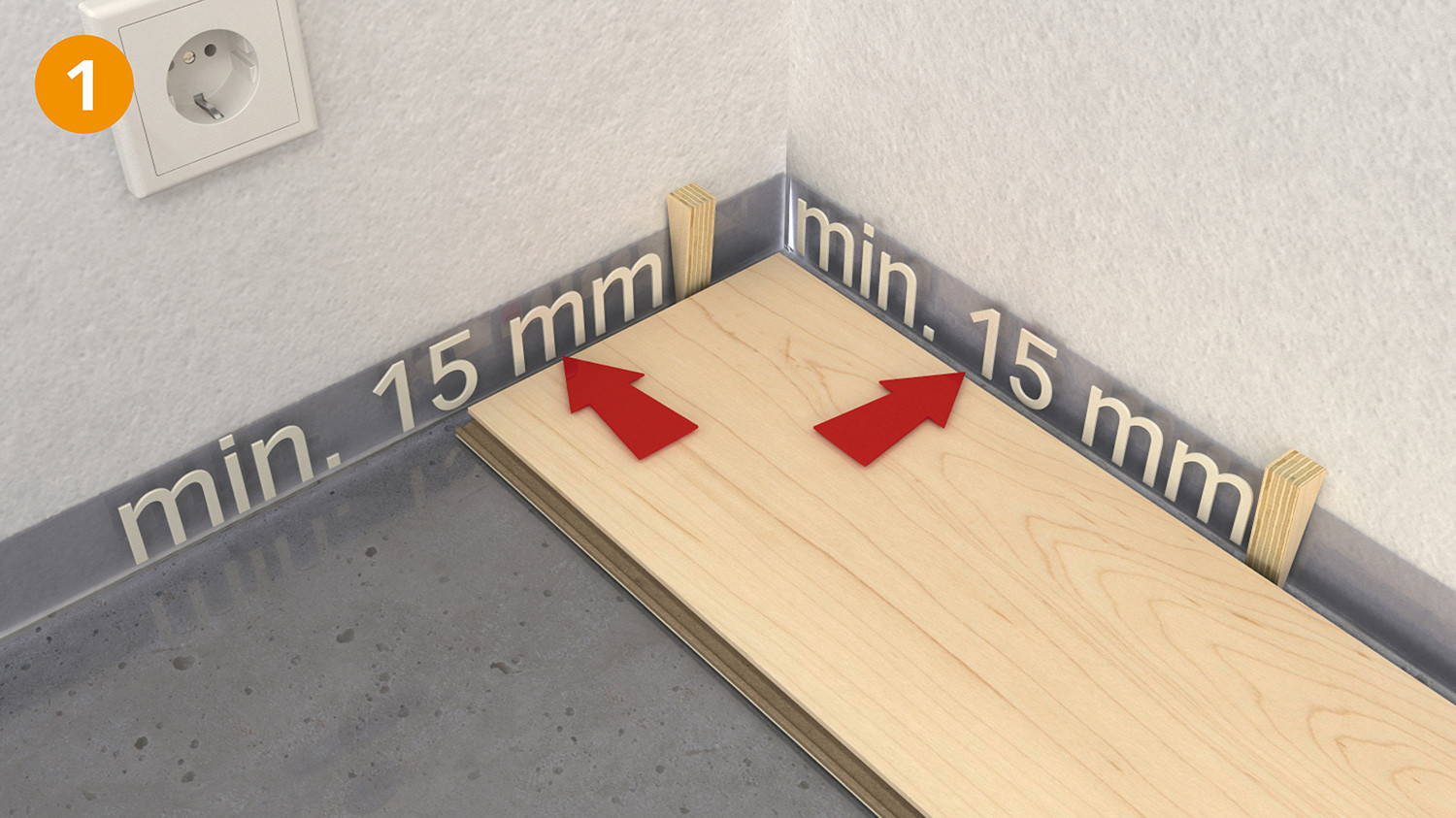 Schritt 1 Lindura verlegen mit Masterclic Plus