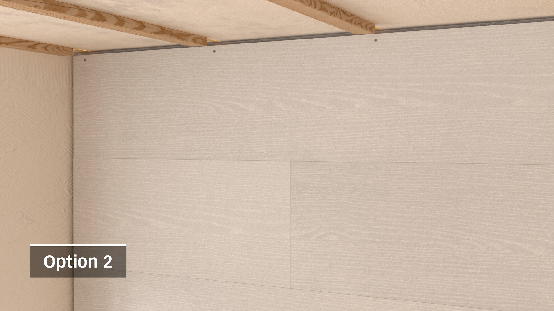 Letzte Reihe Paneele anbringen