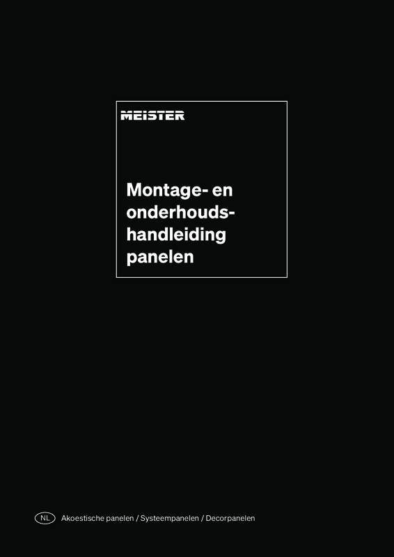 Montage- en onderhoudshandleiding panelen_NL